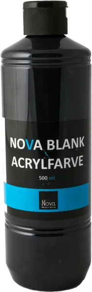 Nova Acrylfarbe Glänzend 500 ml. Schwarz