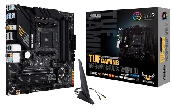 ASUS TUF GAMING B550M-PLUS WIFI II Mainboard - AMD B550 - AMD AM4 Socket - DDR4 RAM - Micro-ATX
