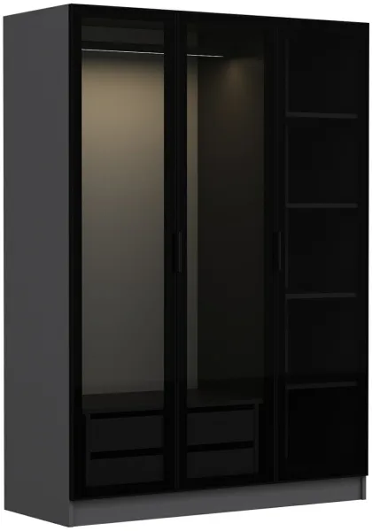 FUNZI LIVING Anthrazit Schwarz - 2271 Kleiderschrank