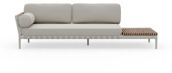 Vipp 720 Open-Air Open End Right Outdoor Sofa Hellgrau