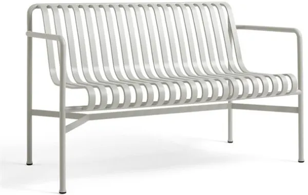 HAY Palissade Dining Bank mit Armlehnen Sky Grau