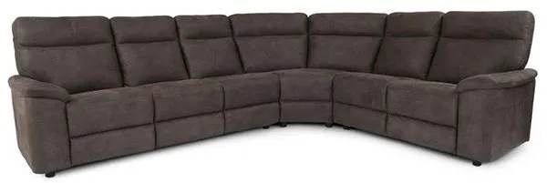 Hampton Ecksofa - graubrauner Stoff