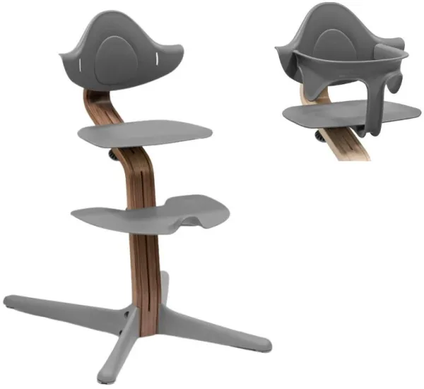 Hochstuhl Eiche - walnut grey inkl. Babyset