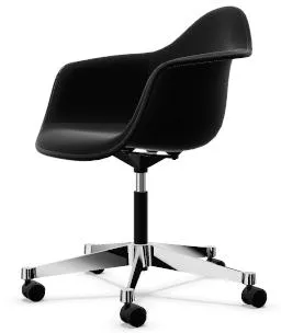Vitra Eames Plastic PACC Bürostuhl mit Drehfunktion Vollständig Gepolstert Schwarz/Hopsak F60