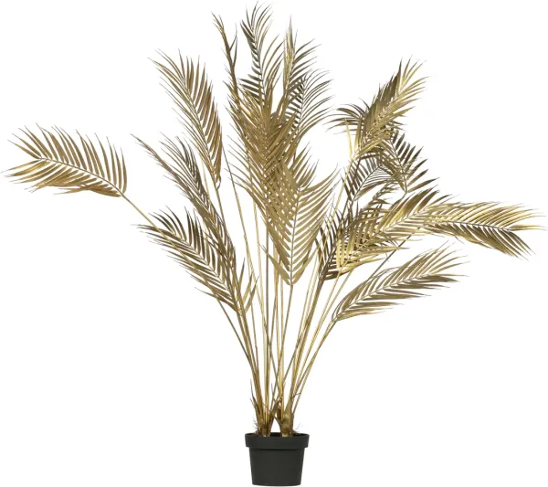 Palme, künstliche Pflanze, golden, H110x75x75 cm