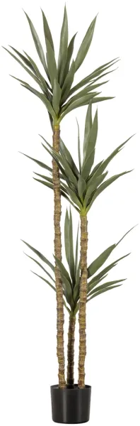 Yucca, Kunstpflanze, grün, H155x70x70 cm
