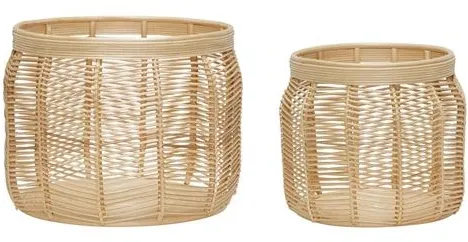 Hübsch Luna Körbe Natur 2er-Set