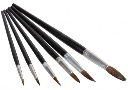 Artino Malerpensler/Kunstnerpinselset Runde Ziegenhaar Ass. Größen -