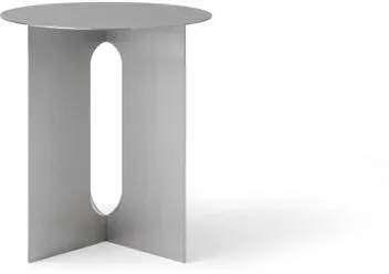 Audo Androgyne Base für Beistelltisch, gebürsteter Stahl