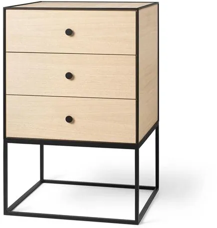 Audo Frame 49 Beistelltisch mit 3 Schubladen, Eiche