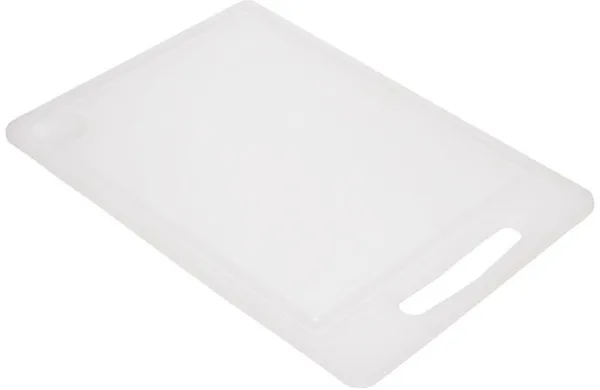 Schneidebrett mit Saftrille 25x36cm weiß