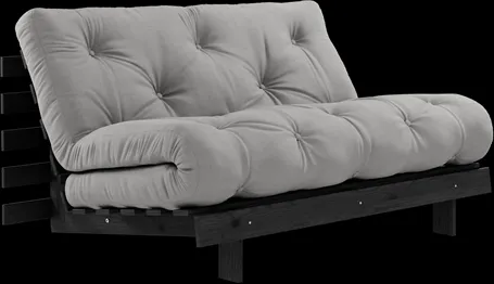 Karup Design Roots Schlafsofa mit Matratze 140x200 746 Dunkelgrau/Schwarzes Kiefernholz