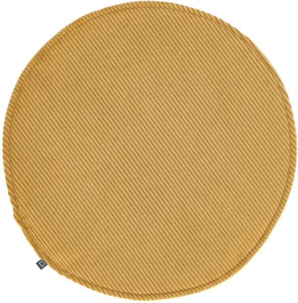 Sora, Sitzkissen für Esszimmerstuhl, Senf, H2,5x35x35 cm