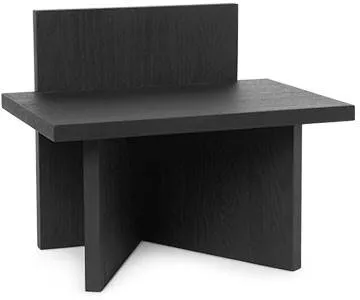 Ferm Living Oblique Hocker - Schwarz gebeizte Esche
