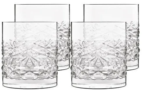 Luigi Bormioli Mixology Textures Wasser-/Whiskyglas 10 cm 38 cl 4 Stk. Klar